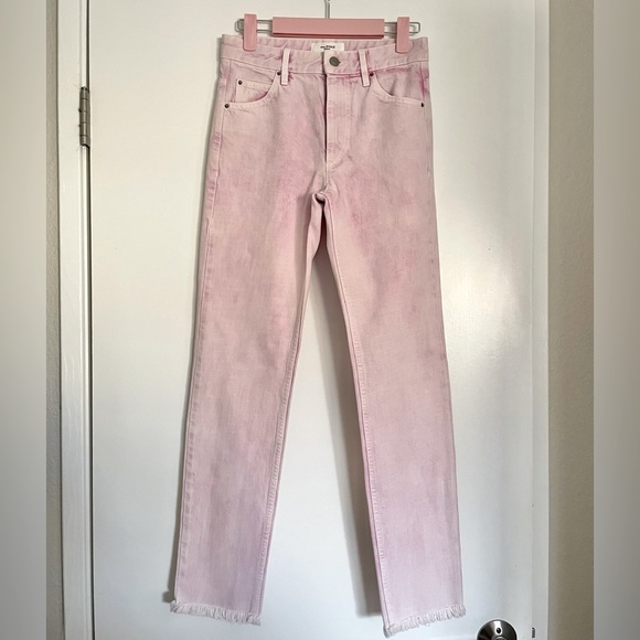 Isabel Marant Étoile Pink Cropped Jeans - Picture 1 of 8